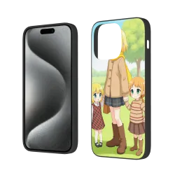 Coque pour iPhone 15/Pro/Max avec Anime de Fille - Campus d'Automne | OKOMALL