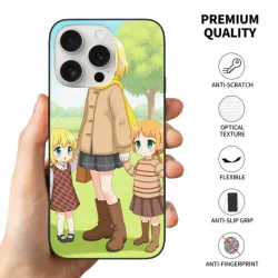 Coque pour iPhone 15/Pro/Max avec Anime de Fille - Campus d'Automne | OKOMALL