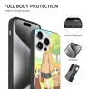 Coque pour iPhone 15/Pro/Max avec Anime de Fille - Campus d'Automne | OKOMALL