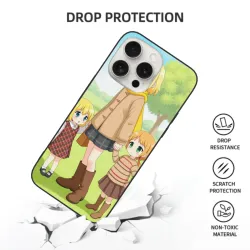 Coque pour iPhone 15/Pro/Max avec Anime de Fille - Campus d'Automne | OKOMALL