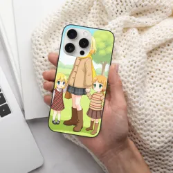 Coque pour iPhone 15/Pro/Max avec Anime de Fille - Campus d'Automne | OKOMALL