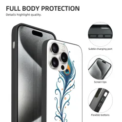iPhone 15/Pro/Max 羽毛藝術手機殼 - okomall