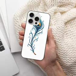 iPhone 15/Pro/Max 羽毛藝術手機殼 - okomall