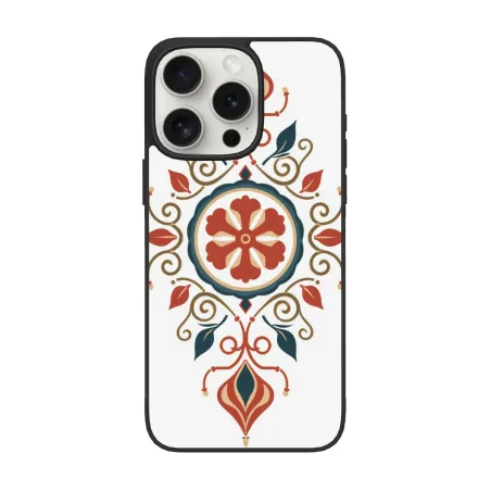 復古花卉紋理 iPhone 15 Pro/Max 手機殼 - okomall