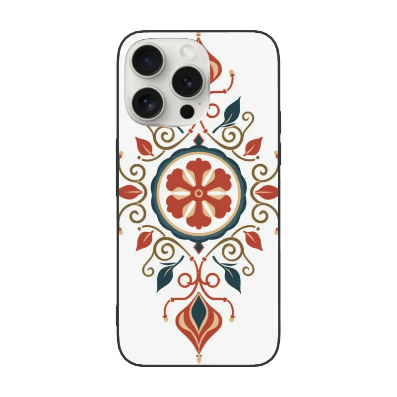 復古花卉紋理 iPhone 15 Pro/Max 手機殼 - okomall