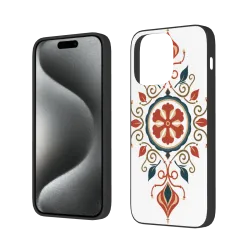 復古花卉紋理 iPhone 15 Pro/Max 手機殼 - okomall