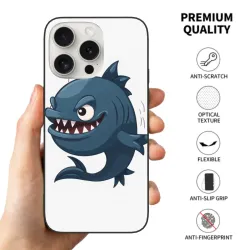 حافظة هاتف على شكل سمكة قرش لطيفة - iPhone 15 Pro/Pro Max - OKOMALL