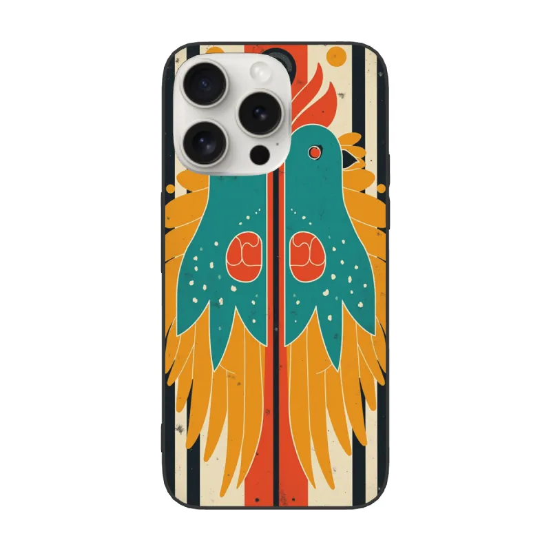 iPhone 15/Pro/Max 鳥類復古風手機殼 - okomall