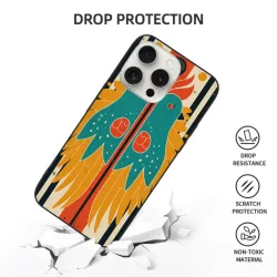 iPhone 15/Pro/Max 鳥類復古風手機殼 - okomall