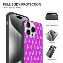 Funda fresca con diseño de hojas para iPhone 15/Pro/Max - okomall