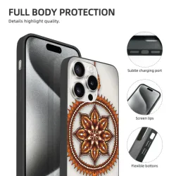 iPhone 15/Pro/Max 曼陀羅花纹手机壳 - okomall