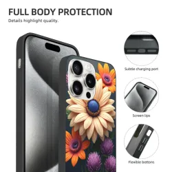 iPhone 15/Pro/Max 鮮花田園風手機殼 - OKOMALL