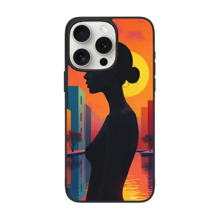 iPhone 15/Pro/Max 手機殼 - 城市剪影日落 | OKOMALL