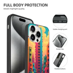 iPhone 15/Pro/Max 夢幻街景手機殼 - okomall