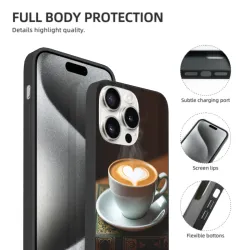 iPhone 15/Pro/Max 咖啡藝術手機殼 - okomall
