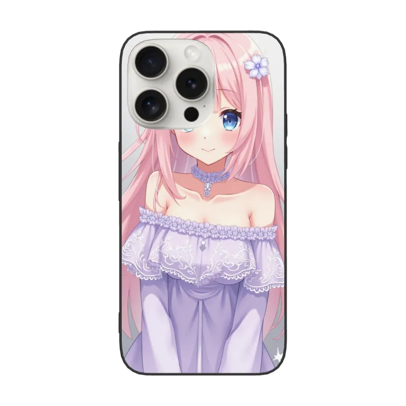 iPhone 15/Pro/Max 動漫少女手機殼 - 夢幻花舞 | okomall