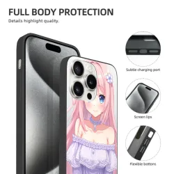iPhone 15/Pro/Max 動漫少女手機殼 - 夢幻花舞 | okomall