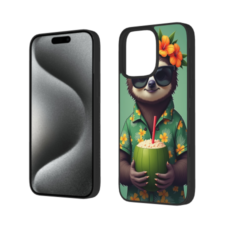 のんびりしたナマケモノのバケーション風iPhoneケース - OKOMALL