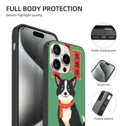 可爱柯基手机壳 - iPhone 15 Pro/Pro Max 全面印花防摔壳