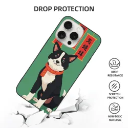 可爱柯基手机壳 - iPhone 15 Pro/Pro Max 全面印花防摔壳