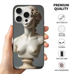 Funda para iPhone 15/Pro/Max con escultura de diosa clásica - OKOMALL