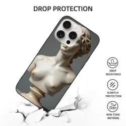 Funda para iPhone 15/Pro/Max con escultura de diosa clásica - OKOMALL