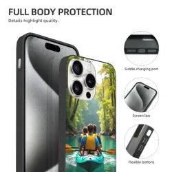 iPhone 15/Pro/Max 森林湖泊風景手機殼 - okomall