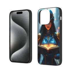 iPhone 15/Pro/Max 賽博龐克女戰士手機殼 - OKOMALL