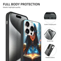 iPhone 15/Pro/Max 賽博龐克女戰士手機殼 - OKOMALL