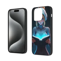 賽博朋克風格女性手機殼 - iPhone 15 Pro/Pro Max 保護殼