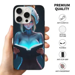 賽博朋克風格女性手機殼 - iPhone 15 Pro/Pro Max 保護殼
