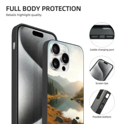 iPhone 15/Pro/Max 산림 새벽 휴대폰 케이스 - okomall.com