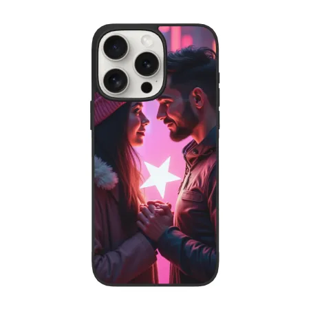 Coque pour iPhone 15/15 Pro/15 Pro Max avec motif d'amour stellaire pour couples - OKOMALL