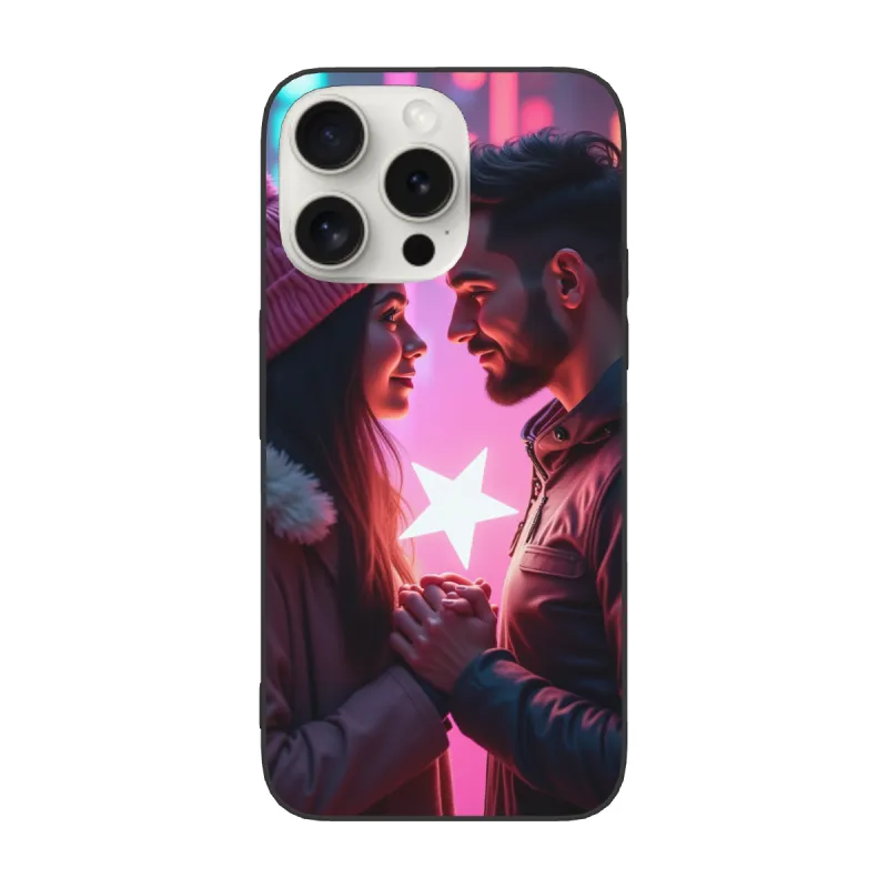 Coque pour iPhone 15/15 Pro/15 Pro Max avec motif d'amour stellaire pour couples - OKOMALL