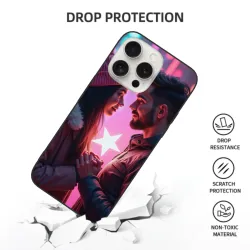 Coque pour iPhone 15/15 Pro/15 Pro Max avec motif d'amour stellaire pour couples - OKOMALL