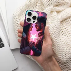 Coque pour iPhone 15/15 Pro/15 Pro Max avec motif d'amour stellaire pour couples - OKOMALL