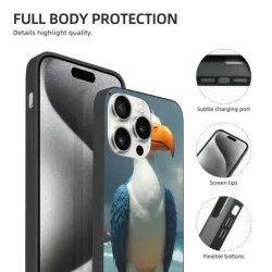 Coque pour iPhone 15/Pro/Max avec motif d'oiseaux - Oiseaux vibrants | okomall