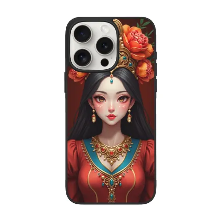 Coque pour iPhone 15/15 Pro/15 Pro Max avec motif de beauté chinoise - okomall