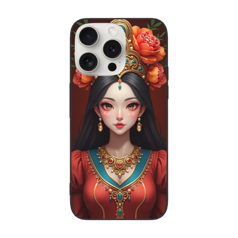 Coque pour iPhone 15/15 Pro/15 Pro Max avec motif de beauté chinoise - okomall