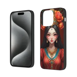 Coque pour iPhone 15/15 Pro/15 Pro Max avec motif de beauté chinoise - okomall