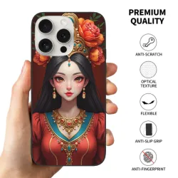 Coque pour iPhone 15/15 Pro/15 Pro Max avec motif de beauté chinoise - okomall