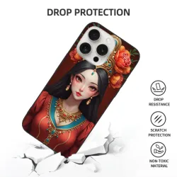 Coque pour iPhone 15/15 Pro/15 Pro Max avec motif de beauté chinoise - okomall