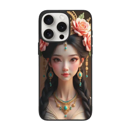 Coque pour iPhone 15/15 Pro/15 Pro Max avec Belle Femme Orientale - okomall