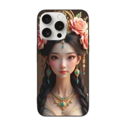 Coque pour iPhone 15/15 Pro/15 Pro Max avec Belle Femme Orientale - okomall