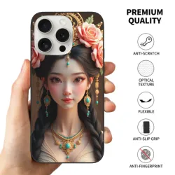 Coque pour iPhone 15/15 Pro/15 Pro Max avec Belle Femme Orientale - okomall