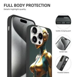 Coque pour iPhone 15 Pro/Pro Max - Motif futuriste de guerrier