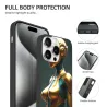 Coque pour iPhone 15 Pro/Pro Max - Motif futuriste de guerrier