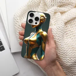 Coque pour iPhone 15 Pro/Pro Max - Motif futuriste de guerrier